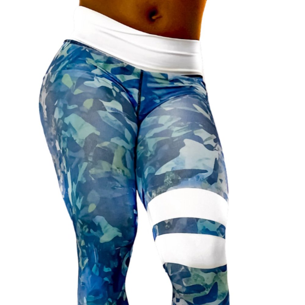 Abstract Marble Print Leggings